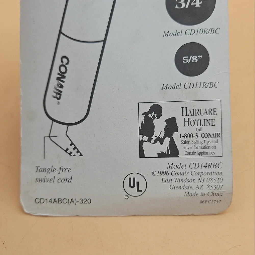 Vintage Conair Curls N Curls Professional 3/8
